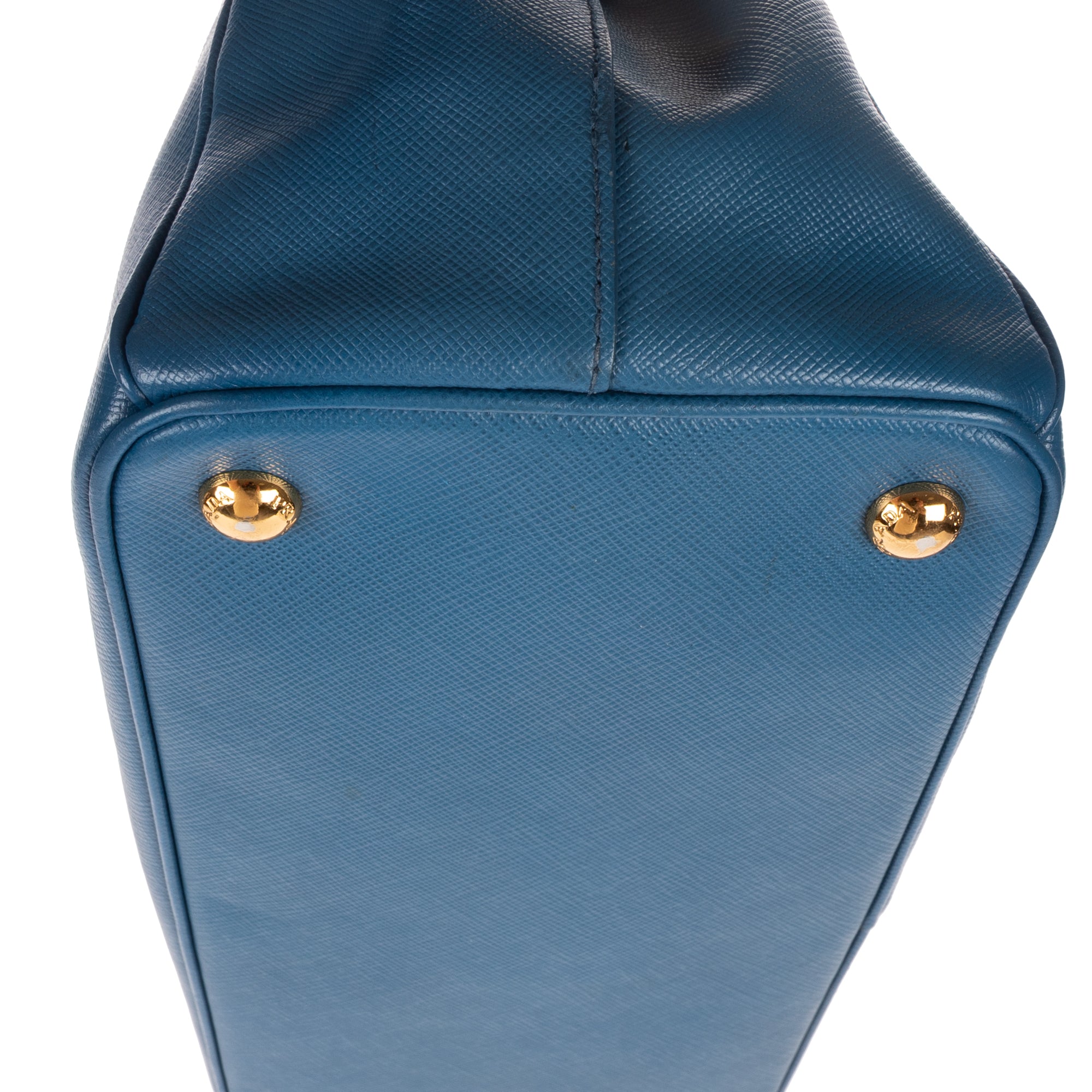 Shoulder Bag Double Zip Galleria Tote Blue Saffiano Leather