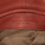 Clutch Turn Lock Clutch Brown Intrecciato Calfskin Leather