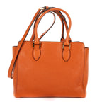 Shoulder Bag Convertible Sound Lock Satchel Orange Saffiano Leather