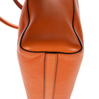 Shoulder Bag Convertible Sound Lock Satchel Orange Saffiano Leather