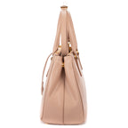 Shoulder Bag Small Double Zip Galleria Tote Small Pink Saffiano Leather