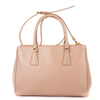 Shoulder Bag Small Double Zip Galleria Tote Small Pink Saffiano Leather