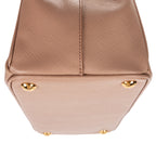 Shoulder Bag Small Double Zip Galleria Tote Small Pink Saffiano Leather