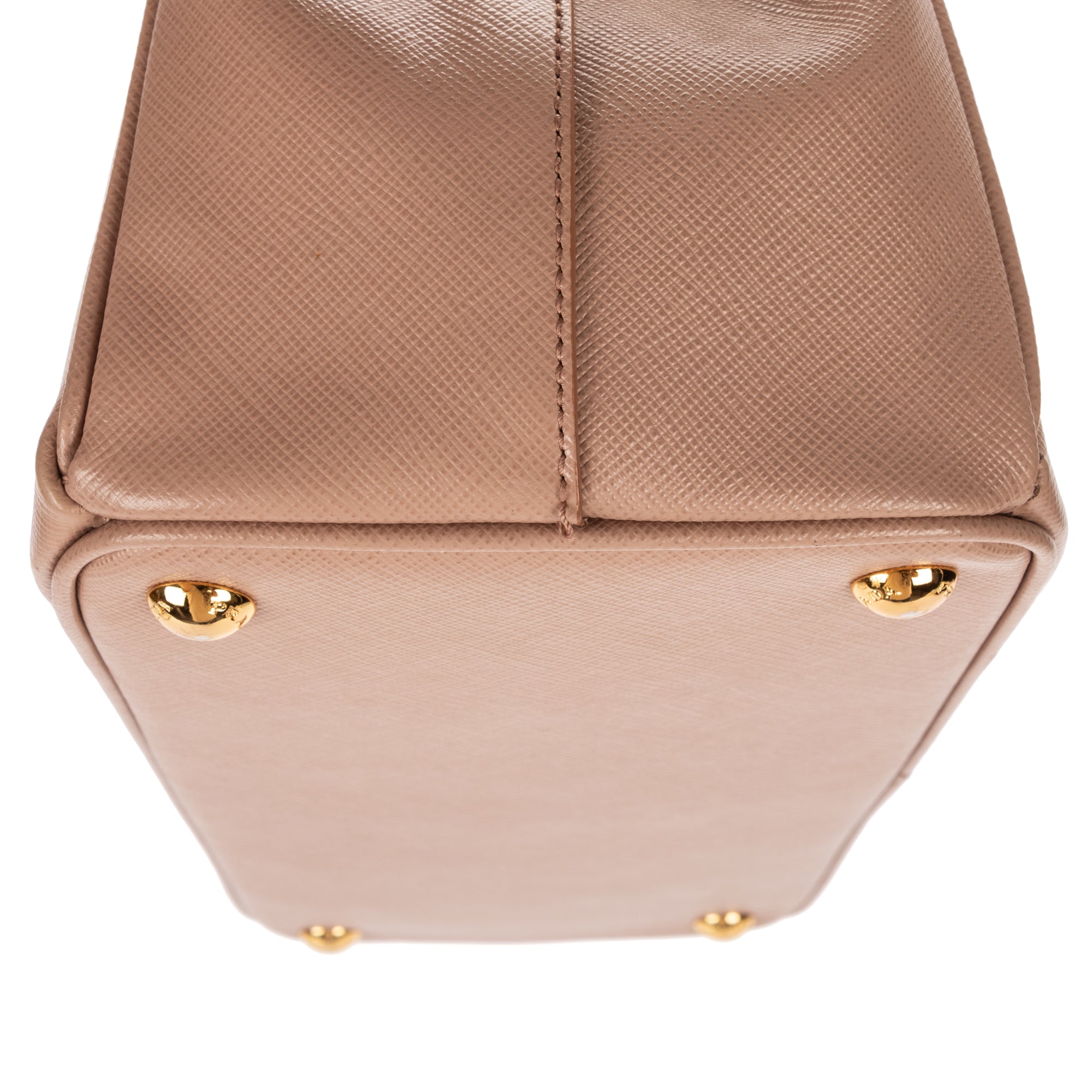 Shoulder Bag Small Double Zip Galleria Tote Small Pink Saffiano Leather