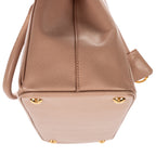 Shoulder Bag Small Double Zip Galleria Tote Small Pink Saffiano Leather