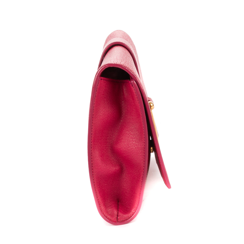 Clutch Ligne Y Clutch Pink Calfskin Leather