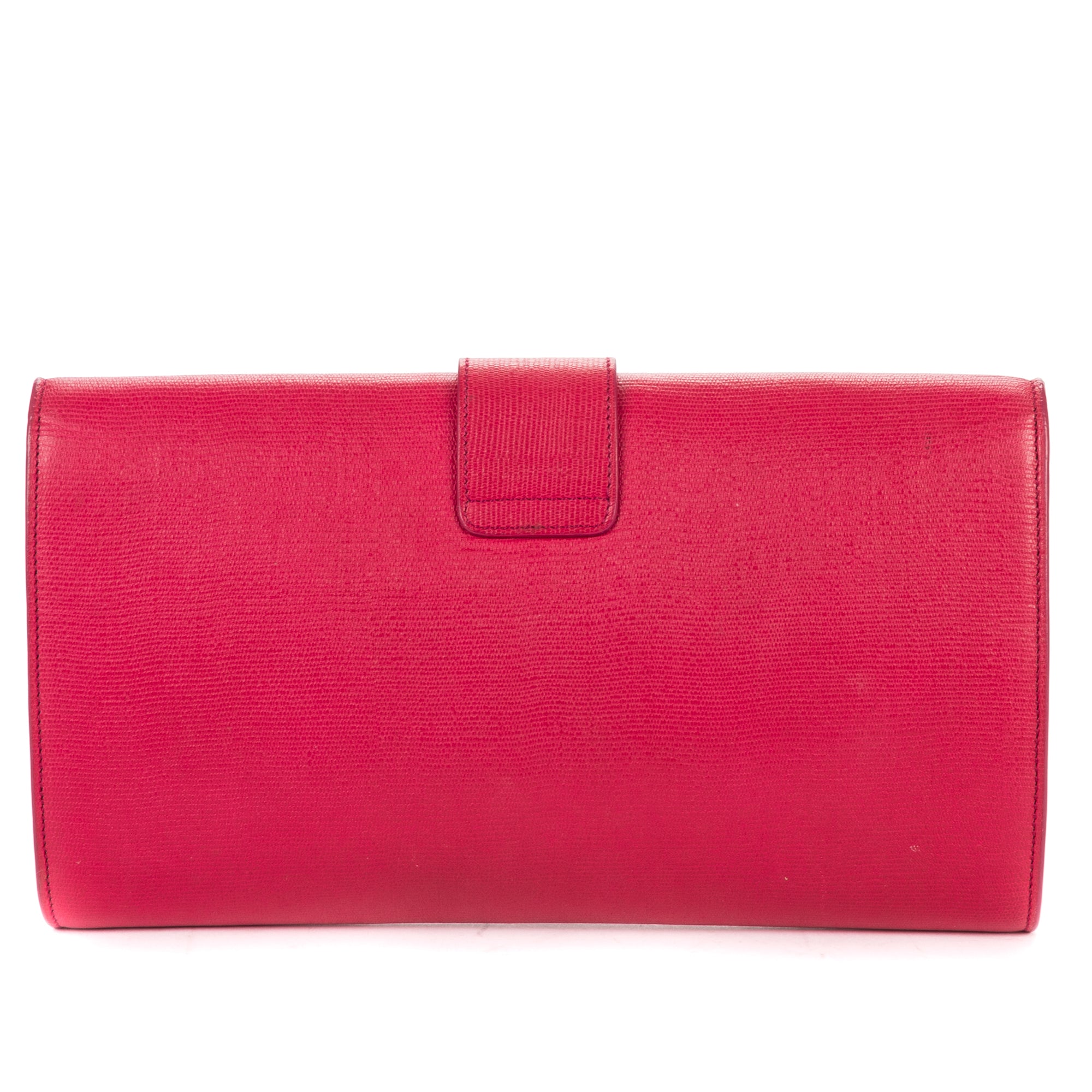 Clutch Ligne Y Clutch Pink Calfskin Leather