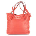 Shoulder Bag Open Tote Red Vitello Daino Leather