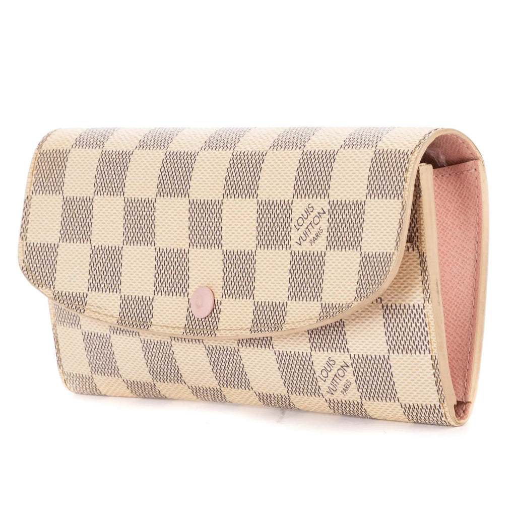 Billetera Emilie Damier Azur color marfil
