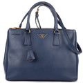 Shoulder Bag Medium Galleria Double Zip Tote Medium Navy Saffiano Leather