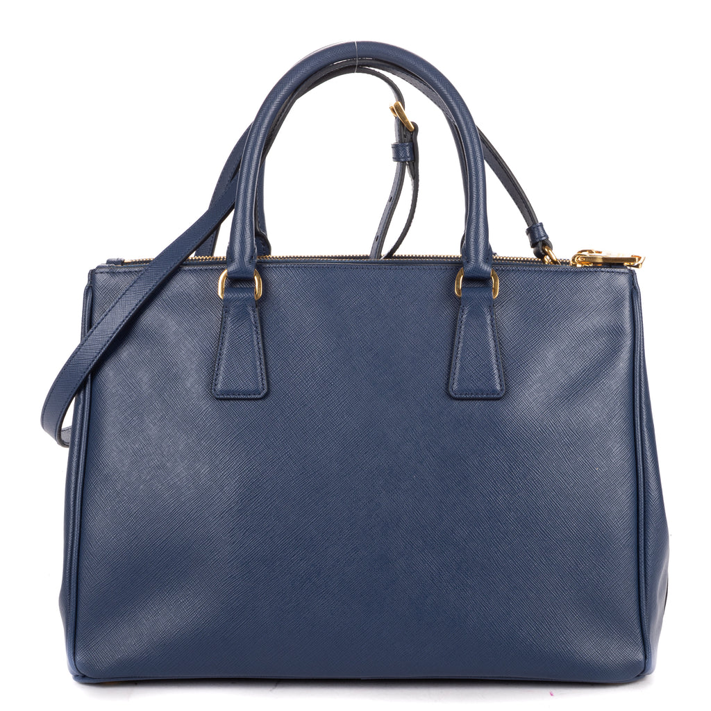 Shoulder Bag Medium Galleria Double Zip Tote Medium Navy Saffiano Leather