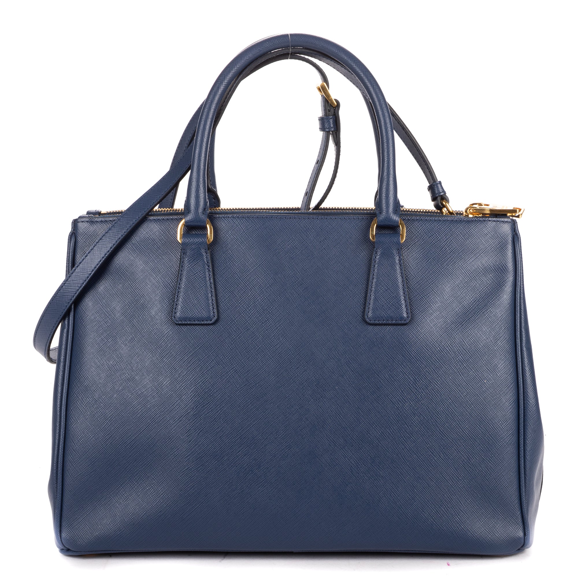 Shoulder Bag Medium Galleria Double Zip Tote Medium Navy Saffiano Leather
