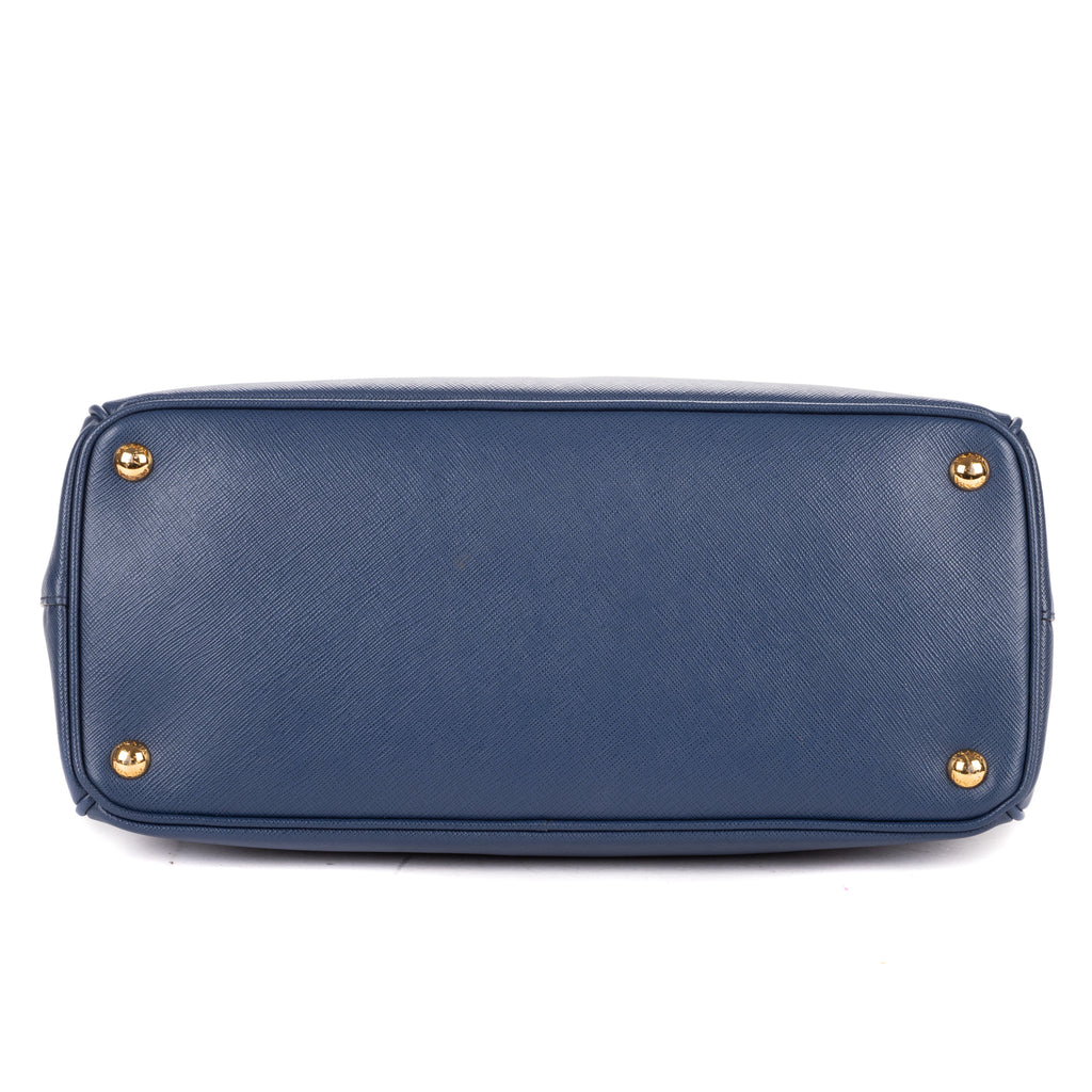Shoulder Bag Medium Galleria Double Zip Tote Medium Navy Saffiano Leather