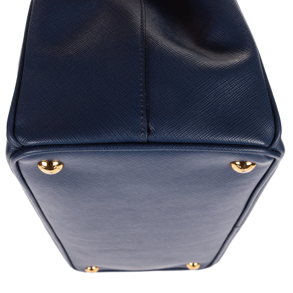 Shoulder Bag Medium Galleria Double Zip Tote Medium Navy Saffiano Leather