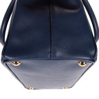 Shoulder Bag Medium Galleria Double Zip Tote Medium Navy Saffiano Leather