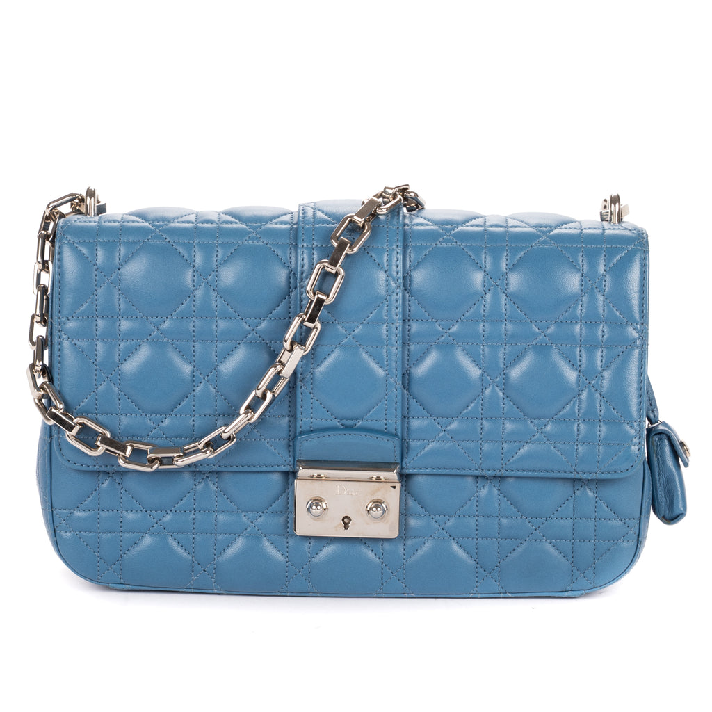 Shoulder Bag Medium Miss Dior Medium Blue Cannage Lambskin Leather