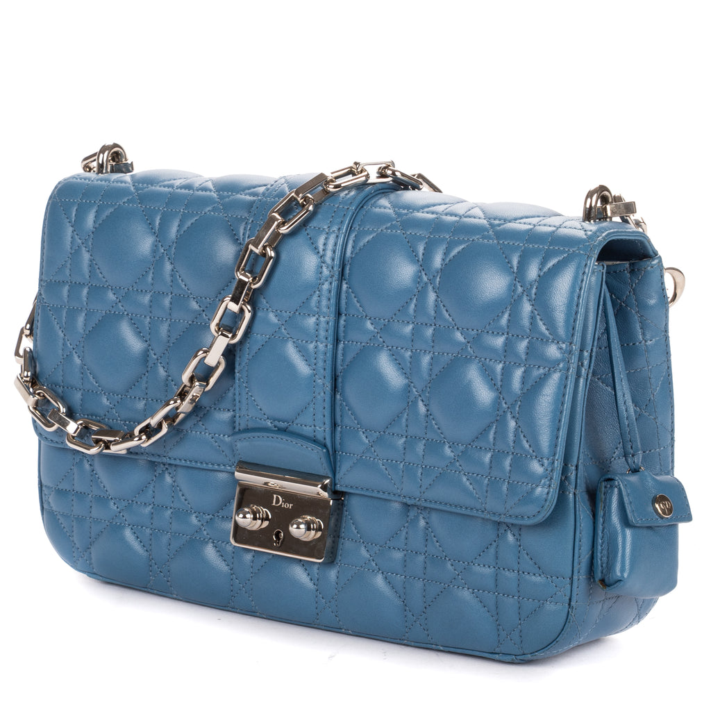 Shoulder Bag Medium Miss Dior Medium Blue Cannage Lambskin Leather