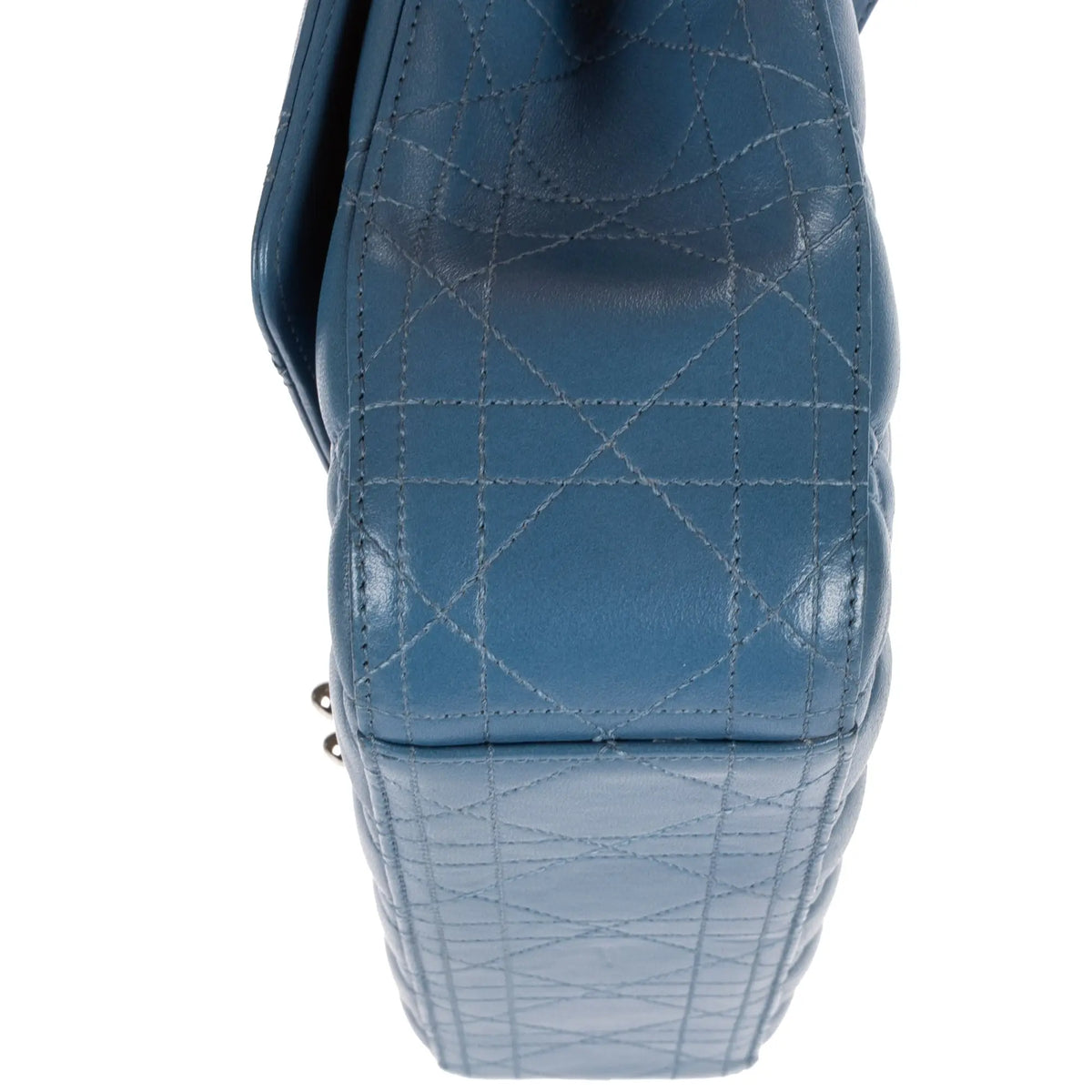 Bandolera Mediana Miss Dior Piel de Cordero Cannage Azul Mediano