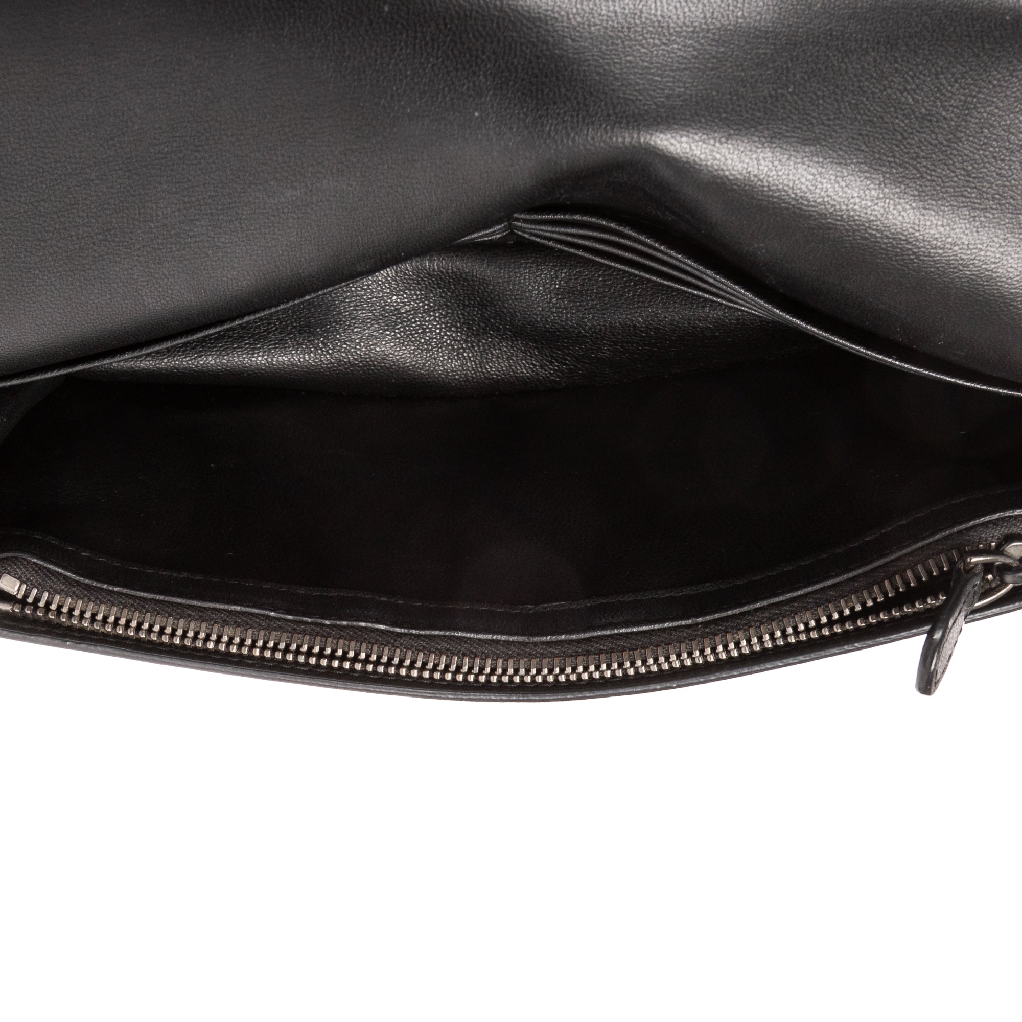 Shoulder Bag Wallet on Chain Crossbody Black Intrecciato Calfskin Leather