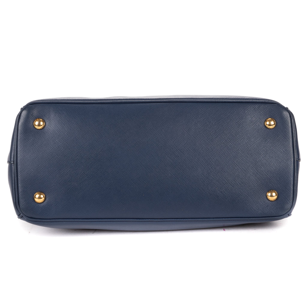 Shoulder Bag Medium Galleria Tote Medium Navy Saffiano Leather