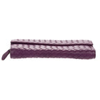 Wallet Flap Continental Purple Intrecciato Calfskin Leather