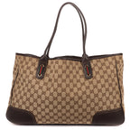 Shoulder Bag Large Web Princy Tote Large Beige Monogrammed Canvas