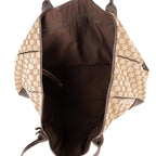 Shoulder Bag Large Web Princy Tote Large Beige Monogrammed Canvas