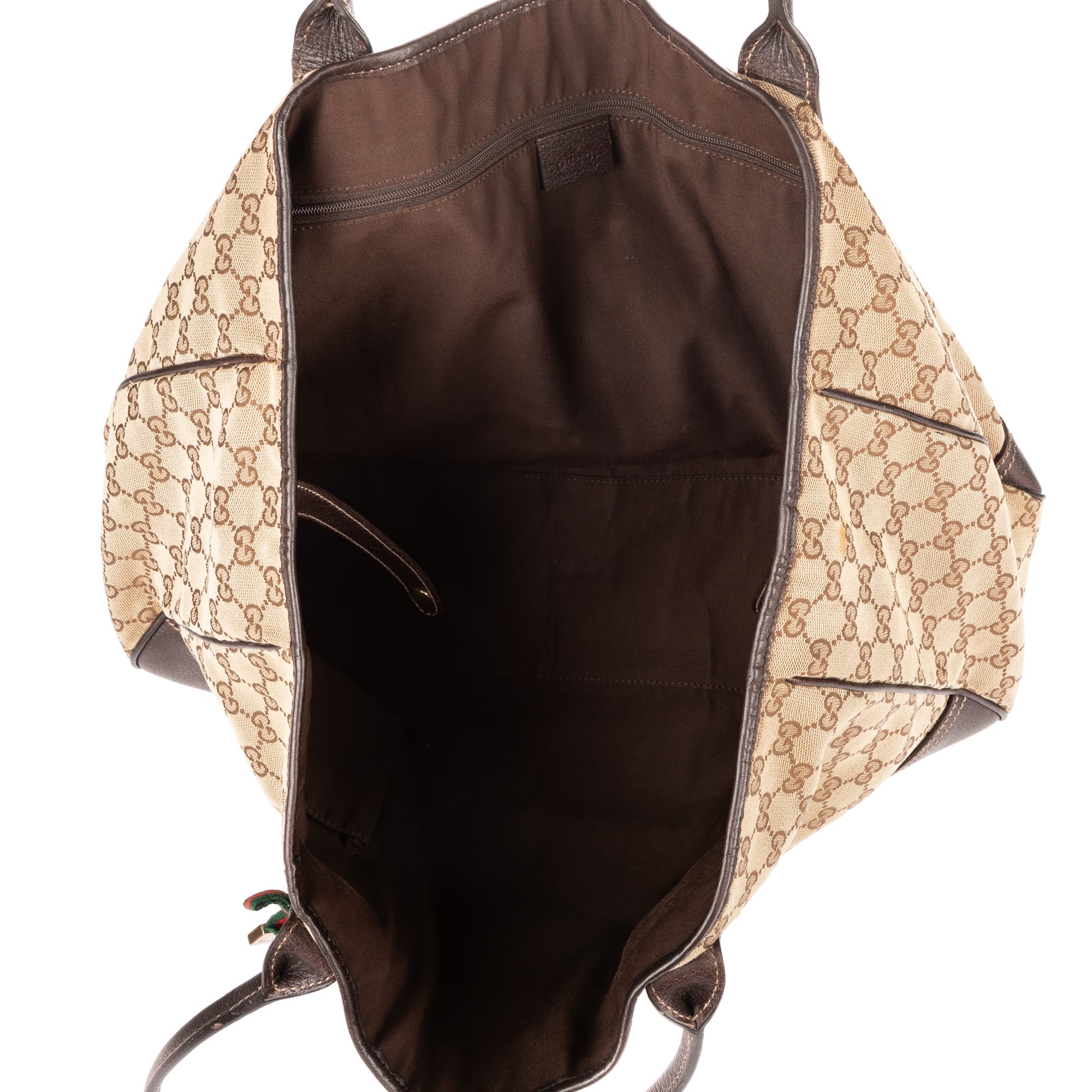 Shoulder Bag Large Web Princy Tote Large Beige Monogrammed Canvas