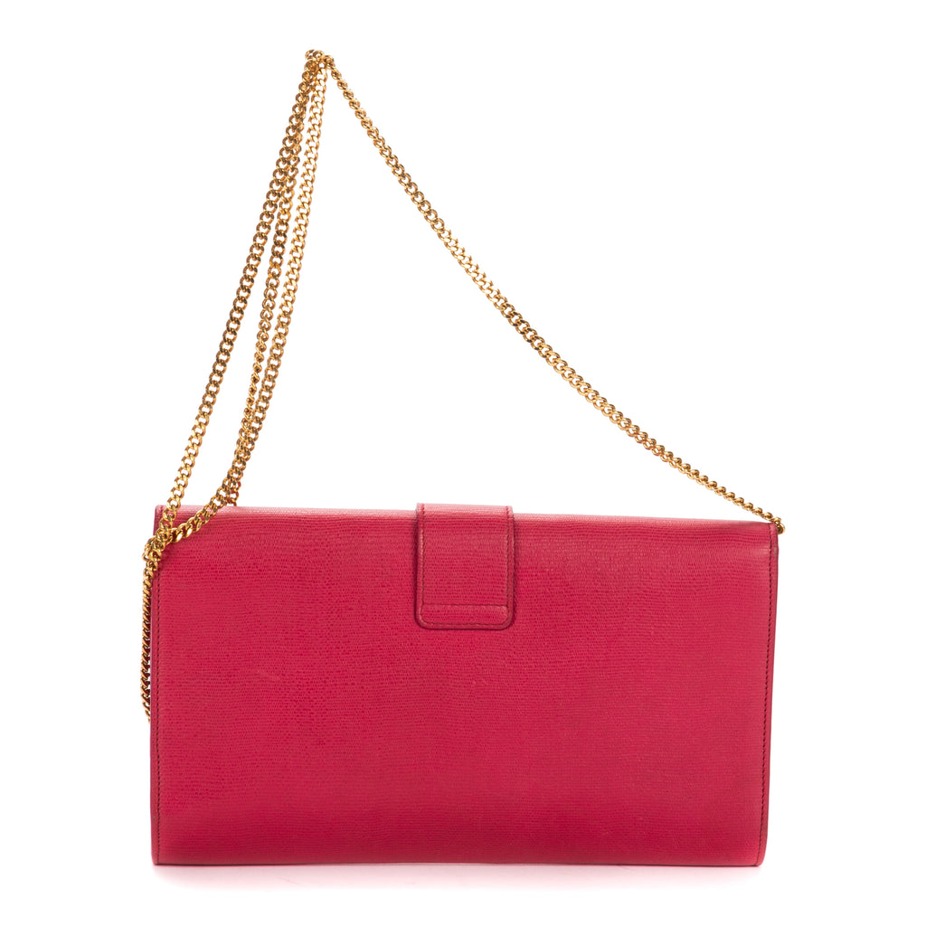 Shoulder Bag Ligne Y Crossbody Pink Calfskin Leather