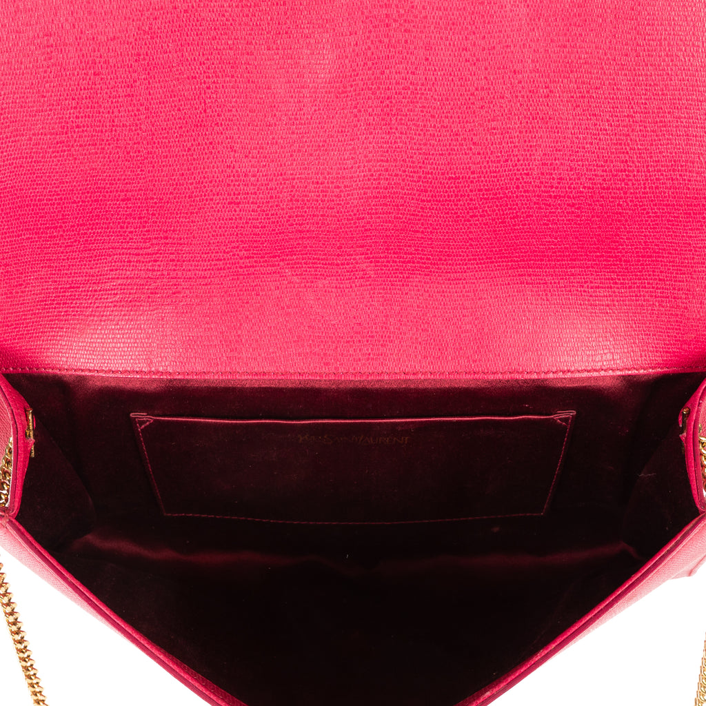 Shoulder Bag Ligne Y Crossbody Pink Calfskin Leather