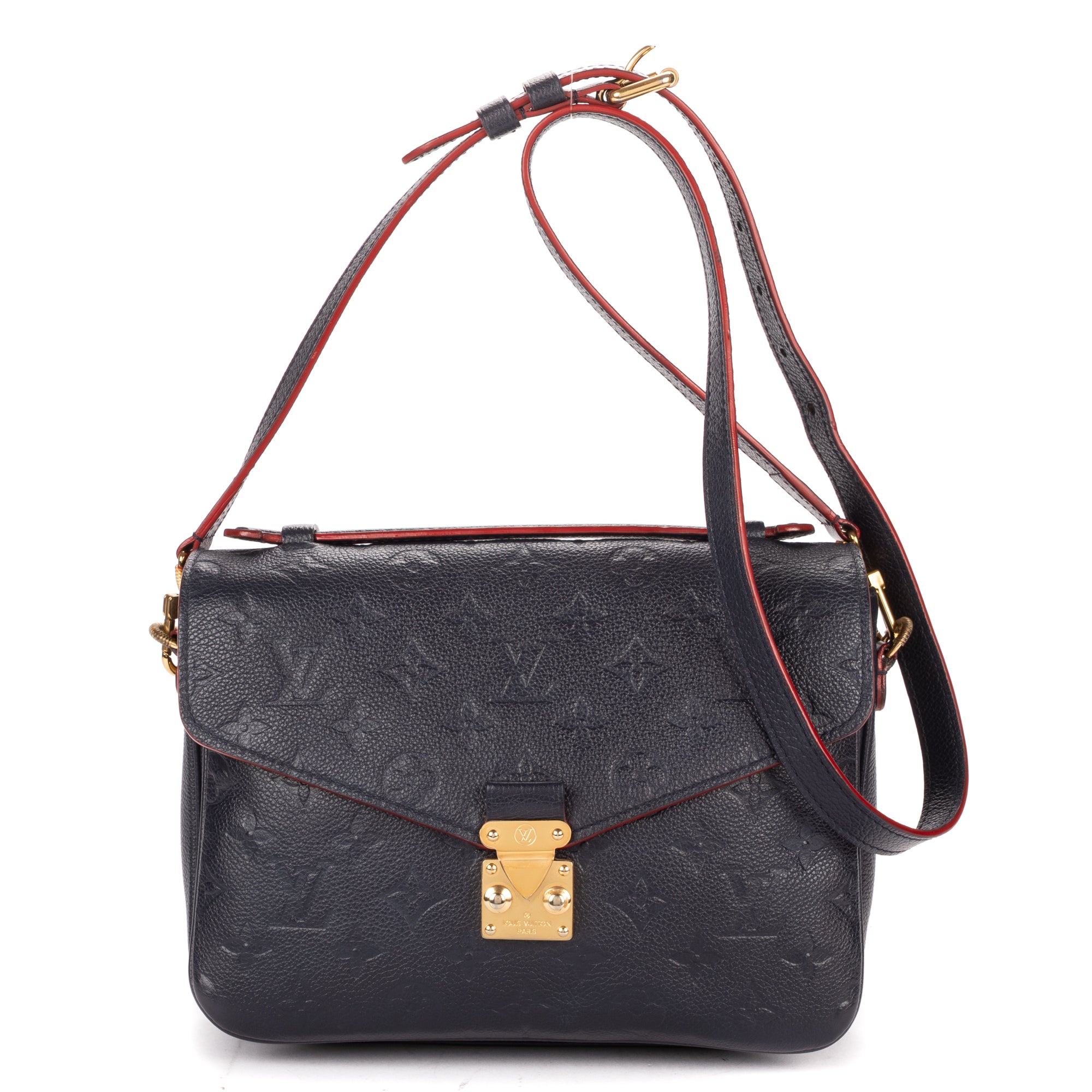 Shoulder Bag Pochette Metis MM Navy Monogram Empreinte Leather