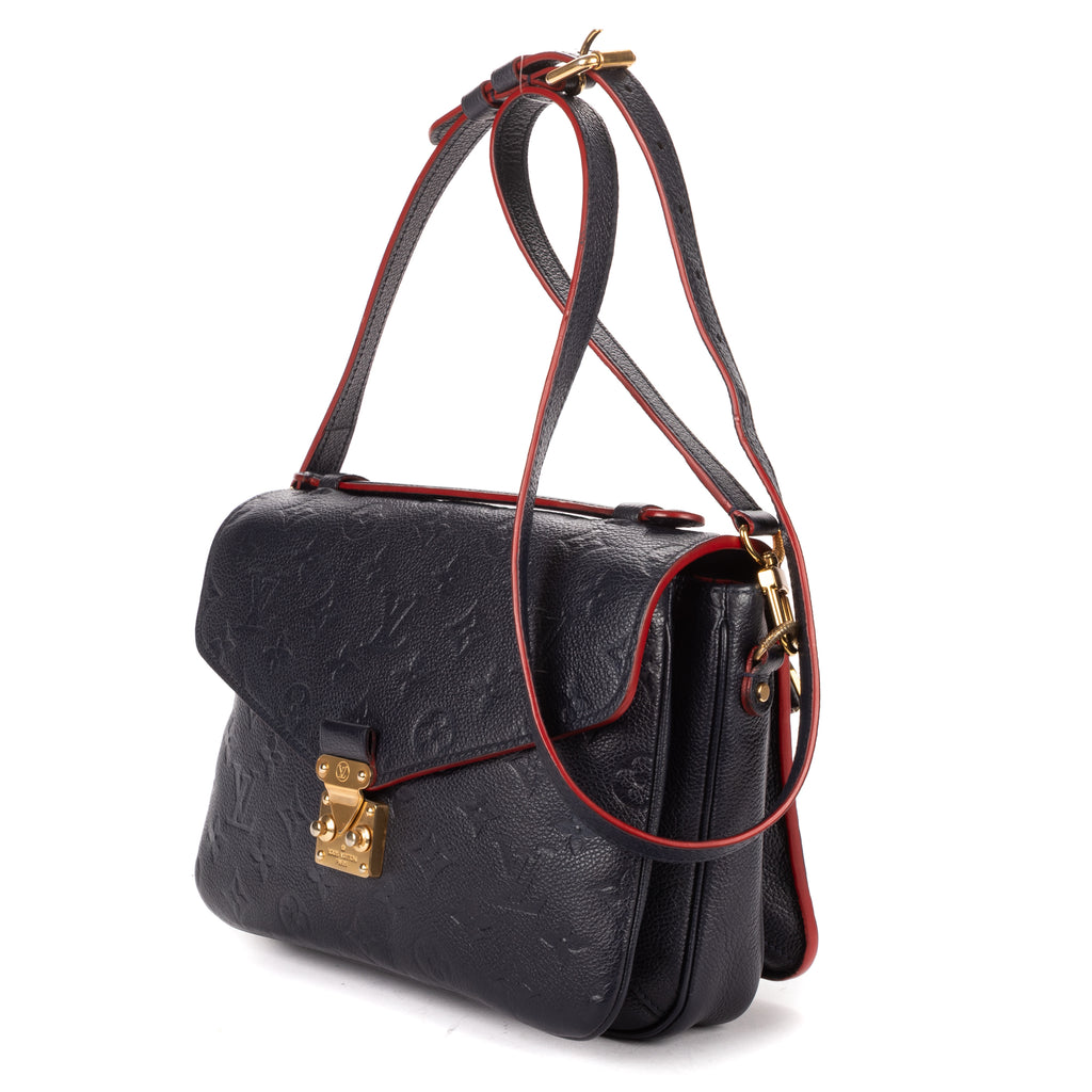 Shoulder Bag Pochette Metis MM Navy Monogram Empreinte Leather