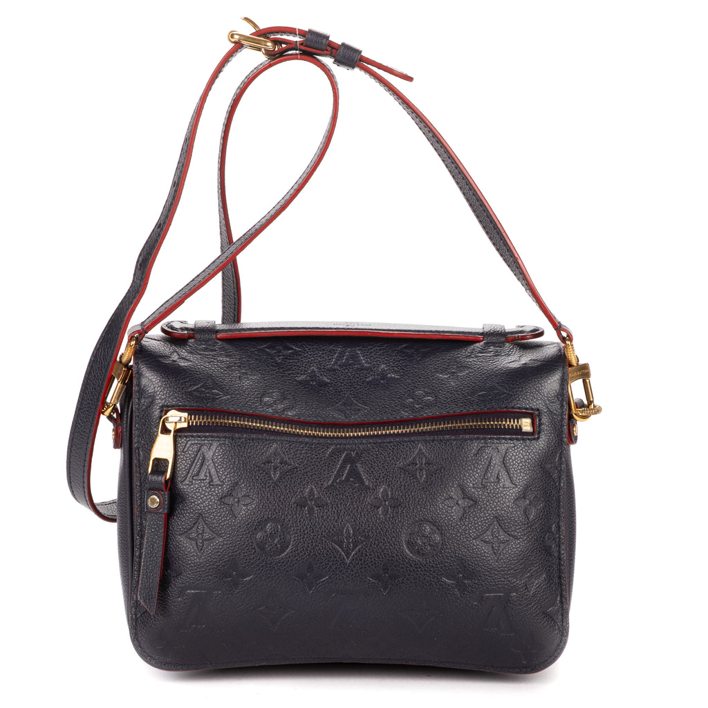 Shoulder Bag Pochette Metis MM Navy Monogram Empreinte Leather