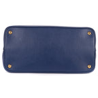 Shoulder Bag Cuir Double Handle Tote Navy Saffiano Leather