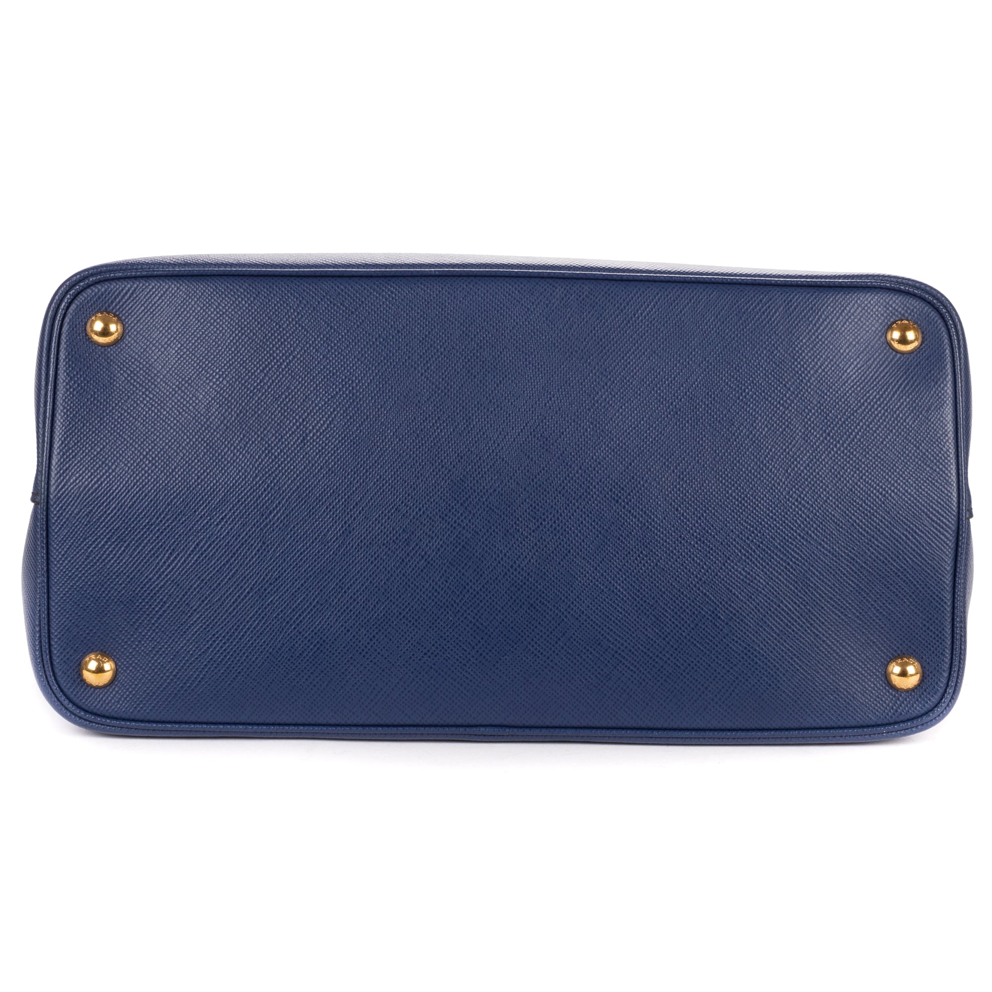 Shoulder Bag Cuir Double Handle Tote Navy Saffiano Leather