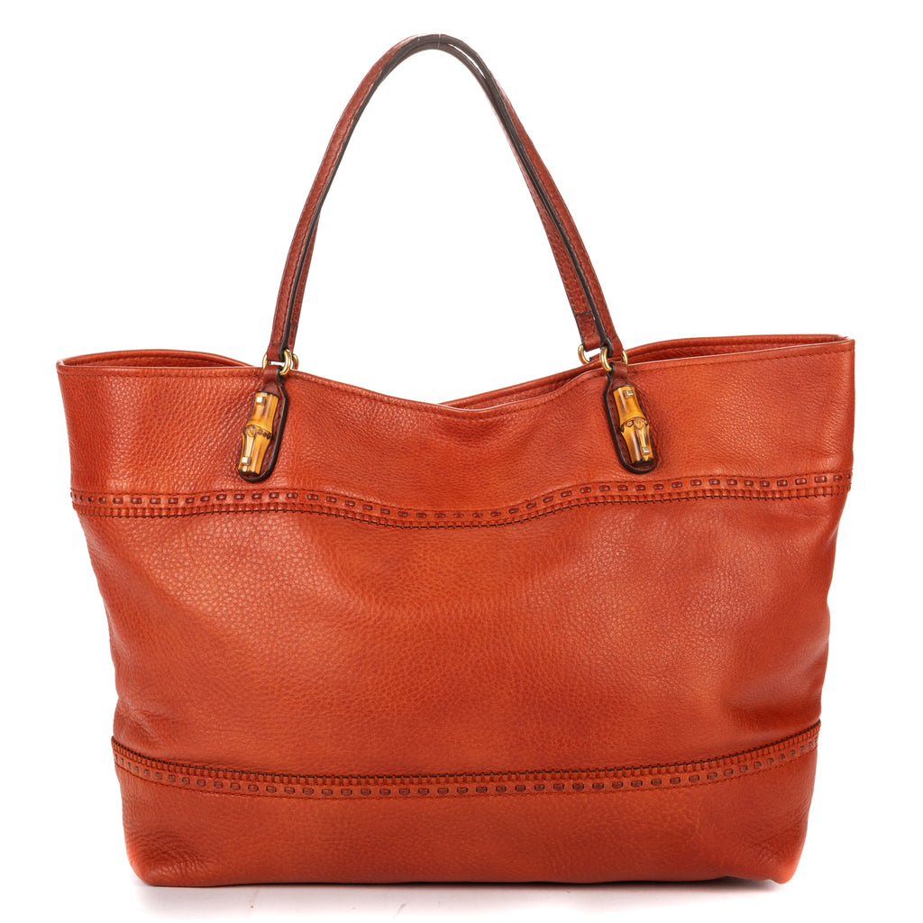 Shoulder Bag Medium Laidback Crafty Tote Medium Orange Grained Calfskin Leather