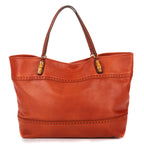 Shoulder Bag Medium Laidback Crafty Tote Medium Orange Grained Calfskin Leather