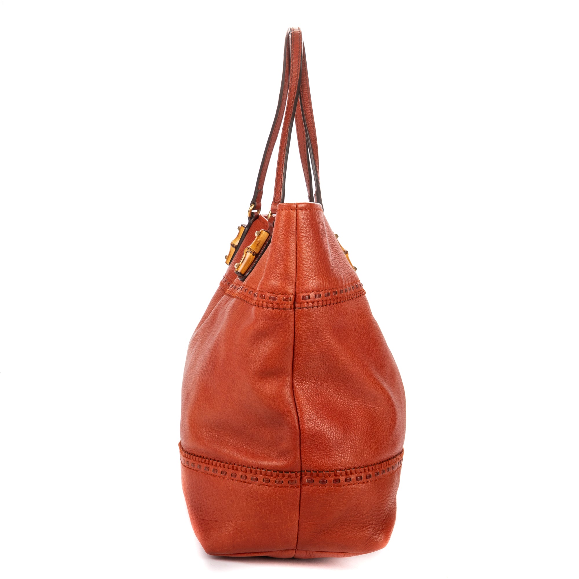 Shoulder Bag Medium Laidback Crafty Tote Medium Orange Grained Calfskin Leather