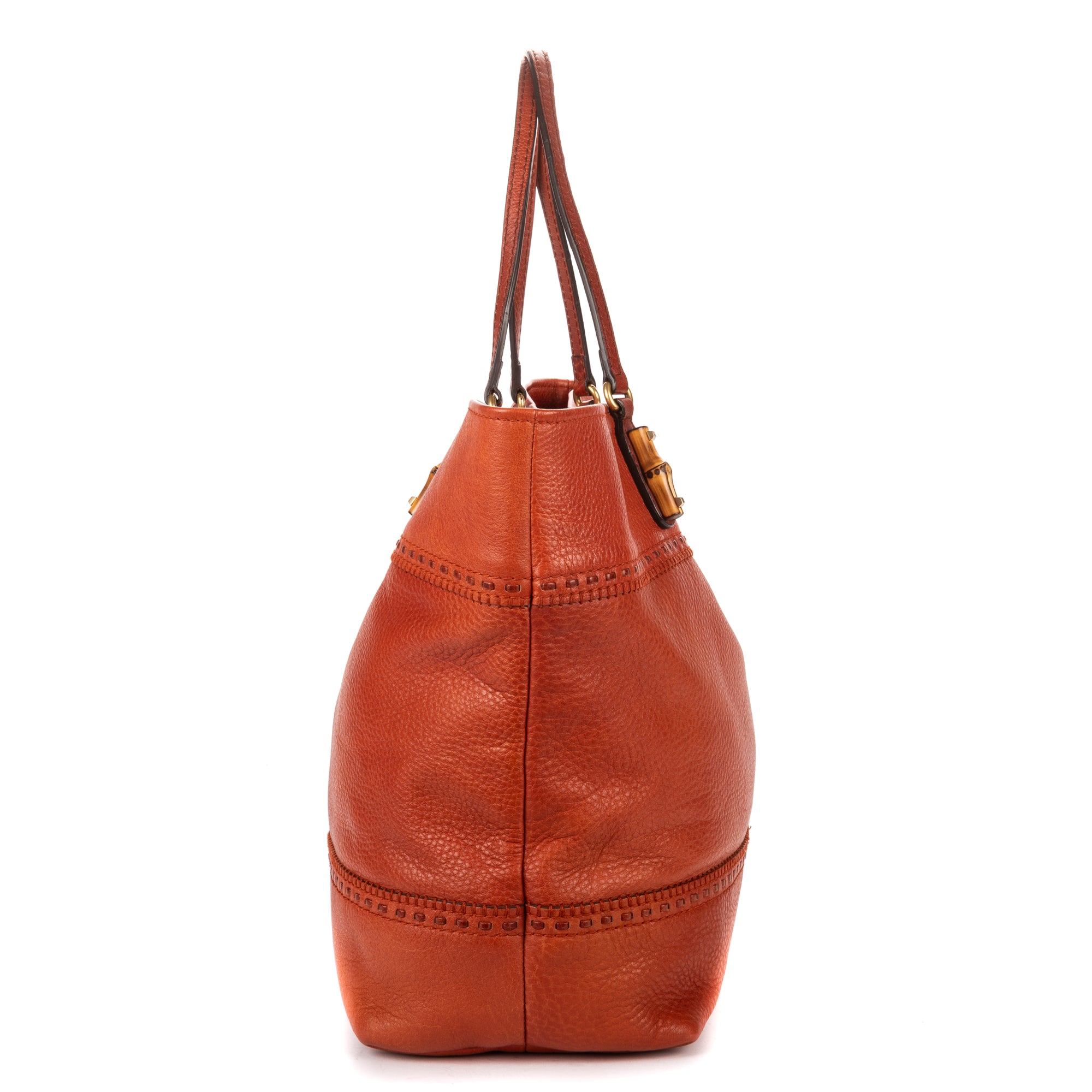Shoulder Bag Medium Laidback Crafty Tote Medium Orange Grained Calfskin Leather