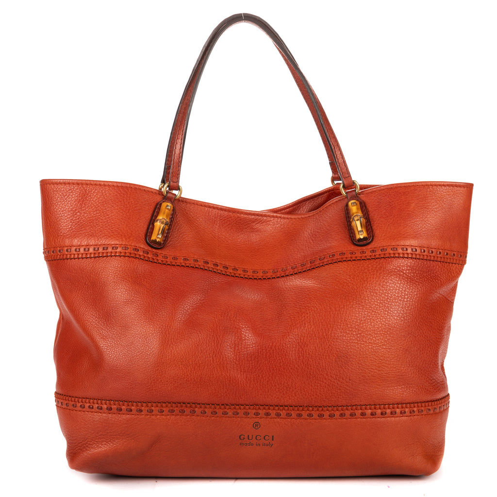 Shoulder Bag Medium Laidback Crafty Tote Medium Orange Grained Calfskin Leather