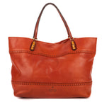 Shoulder Bag Medium Laidback Crafty Tote Medium Orange Grained Calfskin Leather