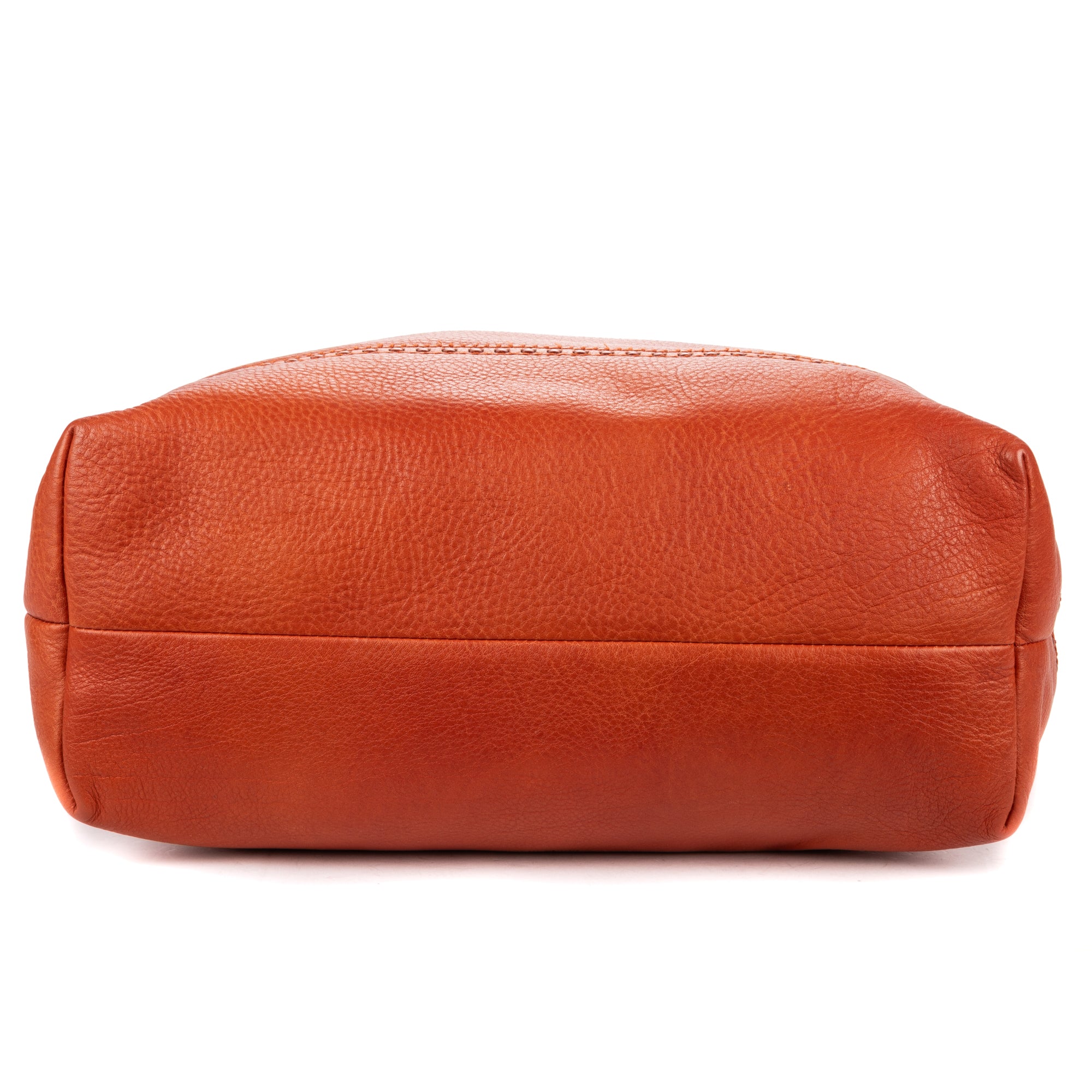 Shoulder Bag Medium Laidback Crafty Tote Medium Orange Grained Calfskin Leather