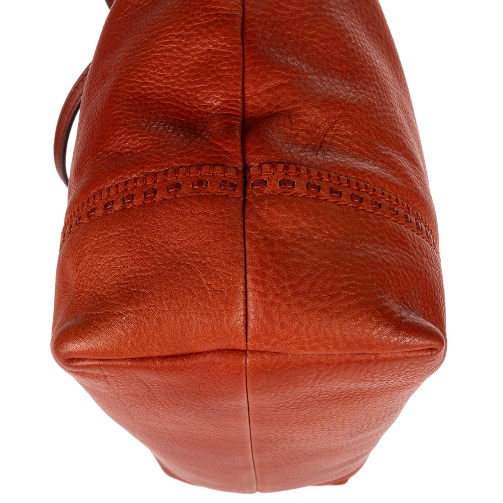 Shoulder Bag Medium Laidback Crafty Tote Medium Orange Grained Calfskin Leather