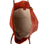 Shoulder Bag Medium Laidback Crafty Tote Medium Orange Grained Calfskin Leather