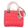 Shoulder Bag Medium Lady Dior Medium Fuchsia Cannage Lambskin Leather