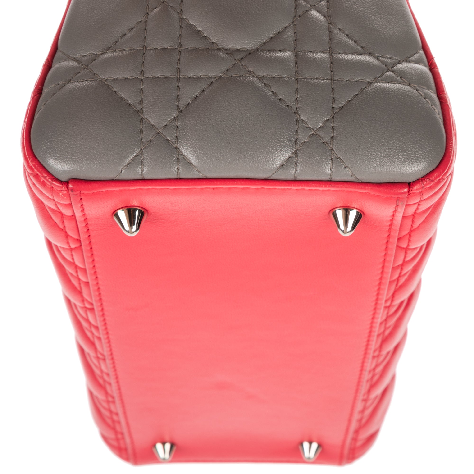 Shoulder Bag Medium Lady Dior Medium Fuchsia Cannage Lambskin Leather