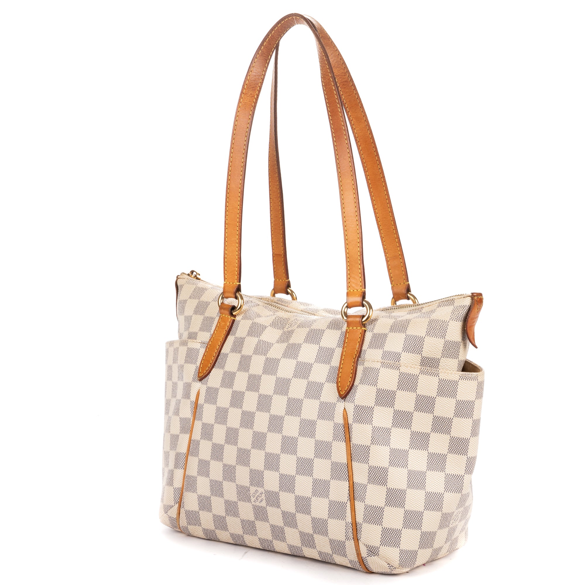 Shoulder Bag Totally PM Ivory Damier Azur