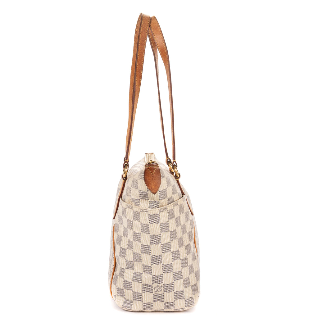 Shoulder Bag Totally PM Ivory Damier Azur