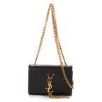 Shoulder Bag Kate Tassel Crossbody Black Smooth Calfskin Leather