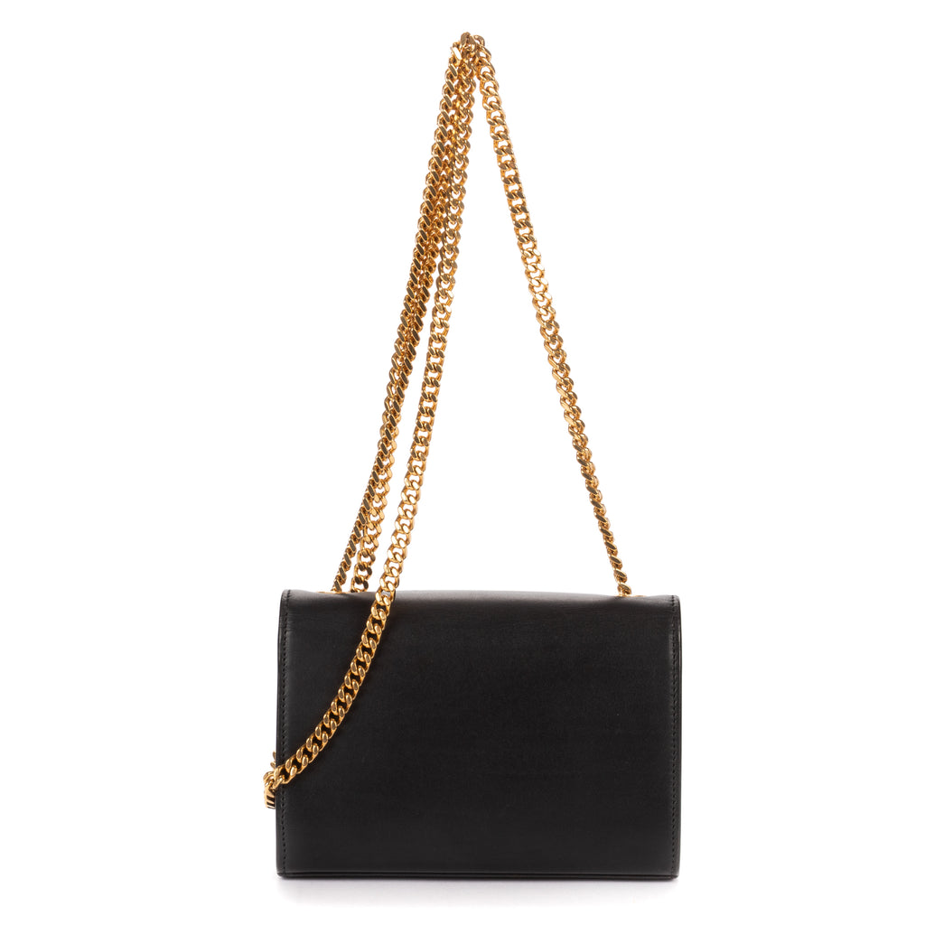 Shoulder Bag Kate Tassel Crossbody Black Smooth Calfskin Leather